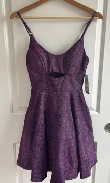 Purple Sparkly Homecoming Dress