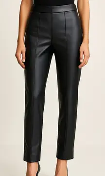 TOCCHIN (NY) Faux Leather Pleated Flat-Front Pants – Size 4 – Retail $495