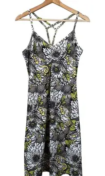 Prana Floral Shelf Bra Traveler's Mini Dress Women Small Athletic Outdoor Active