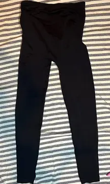 Post Maternity Black Leggings with build in girdle