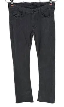 Seven For All Mankind Boy Cut Size 29 Gray Black Slim Bootcut Low Rise Pants