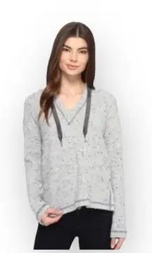 new Splendid ✶ Morrow Bay Boxy Waffle Textured Sweatshirt Hoodie ✶ Grey ✶ Small