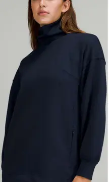 Lululemon Modal Blend Turtleneck Tunic True Navy Blue Size 12 Long Sleeve Top