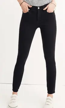 Madewell Jeans Womens 32 Black Lunar Wash 9 Inch High Rise Skinny Stretch H2227‎