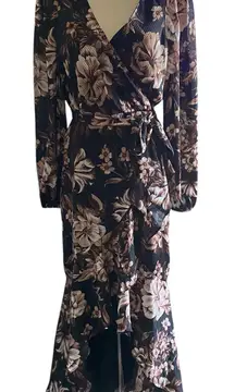 Express Floral Faux Wrap Dress