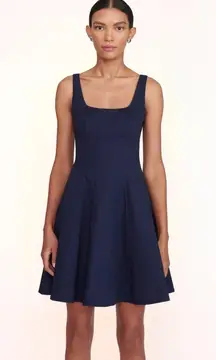 Navy Wells Cotton Mini Dress