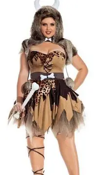 Party King Prehistoric Honey Cavewoman Sexy Plus Size Halloween Costume 1X