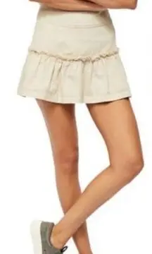 Free People  Positano lace back ruffle mini skirt