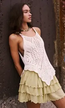 NWT XL Free People Mila Skort in Lemongrass