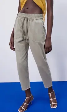 NWT ZARA PANTALON THE RAW HEM JOGGER PANT BLOGGERS FAV XXL