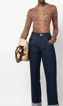 Ulla Johnson Eve Top in Lynx Animal Print Leopard Cat Cheetah Brown Blouse