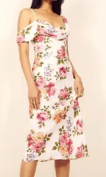 Reformation 2 Reya Midi Dress Giverny Floral Coquette Cottage Feminine