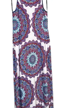 Bisou Bisou Medallion Sleeveless Women’s Maxi Dress Size 14