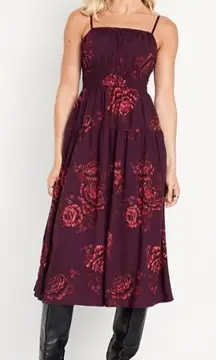 Old Navy Red and Black Maxi Sundress