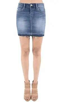 Released Hem Mini Denim Skirt Sz 3/25