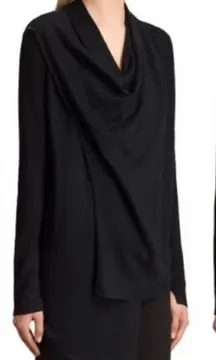 all saints black darina wrap cardigans size 2