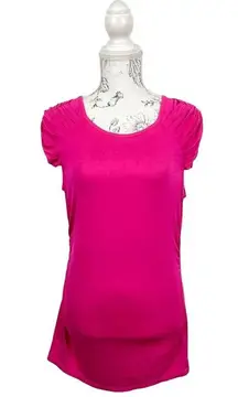 Premise Ruched-Sleeve Blushing Pink Top NWT