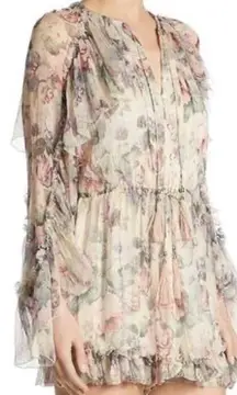 RUFFLED FLORAL GEORGETTE ROMPER