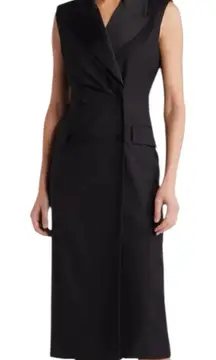 NWT Zoe And Claire Double Breasted Midi Dress Black Size Large