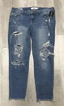 Torrid Boyfriend Distressed Blue Jeans - Size 12
