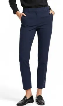 Banana Republic Avery Wool Slim Ankle Pants Womens 6 Navy Blue Work Career