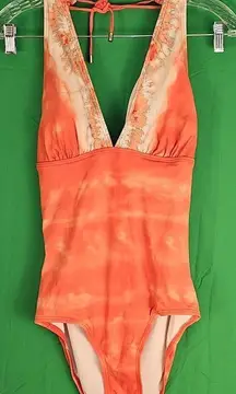 Michael Michael Kors Womens Orange One Piece Swimsuit‎ 6