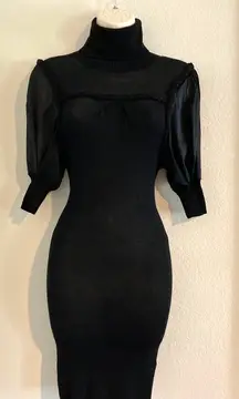 NWOT 3/4 sleeve  knit body con dress. Sz XS