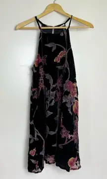 Entro CLEARANCE!  Floral Velour Strappy Dress Size M NWT