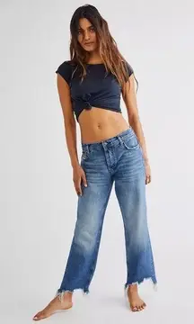 NWT FREE PEOPLE Maggie Mid Rise Straight Jeans Size 25