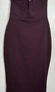 HOUSE OF CB Lucia Strapless Corset Maxi Dress in Grape Size Large