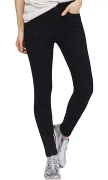 J Brand Maria High-Rise‎ Skinny Jeans in Black Hewson Size 24