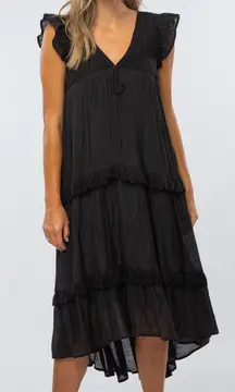&Merci Eyelet Ruffle Bohemian Dress