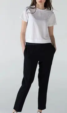 Lacoste Women’s Lightweight Wool Blend Cigarette Cut Pants Size S