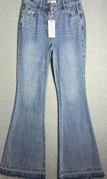 LoveShackFancy Women’s Kala Flare Jeans Boho 70’s Montauk Blue Rodeo Festival 26