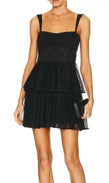 NWT Jonathan Simkhai Annabelle Tulle Silk Mini‎ Dress Size 2