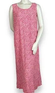 Vintage Floral Dress Carol Anderson Petites Pink Ditsy Print Girly Retro 90s