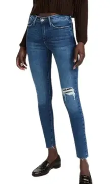 NWT Frame Denim Le High Skinny Earthbound Rips Jeans