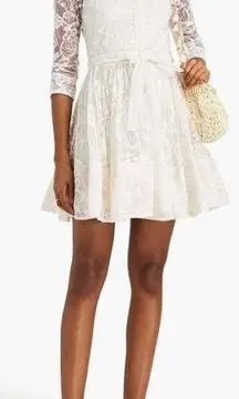 Maje Rayani Lace Mini Dress White