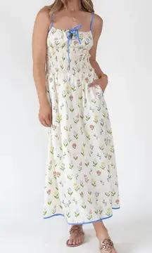 Floral Tie Front Midi Dresss aureum 