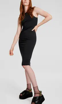 Époque Évolution Nonstop Tee Dress Merino Wool Sleeveless Cutout Back S‎ Green