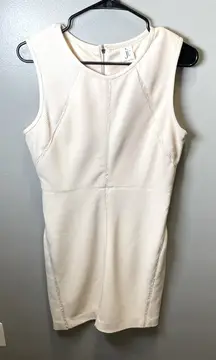 Julia Jordan Women's Cream Lace Faux Cut‎ Out Lined Sleeveless Dress Size 8