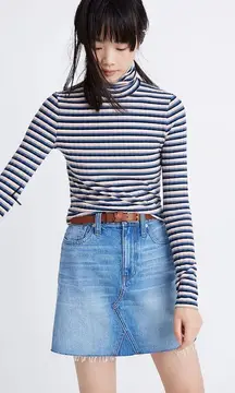 Madewell Ribbed Turtleneck Top Stripe‎
