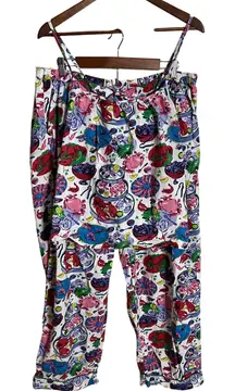 Printfresh A Shell of a Good Time Pajama Set Crabs Seafood Womans 1X