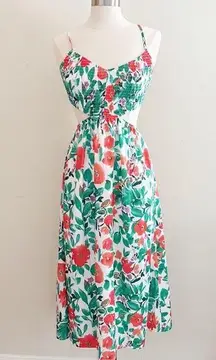 Hello Molly | Floral Cut Out Midi Dress