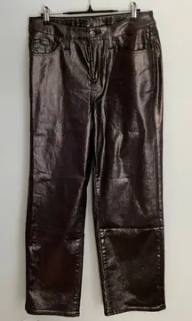 Chico's Bronze Shiny Pants‎ size 1P