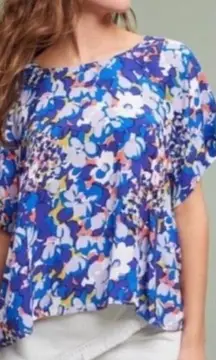 Anthropologie Maeve floral blouse size medium