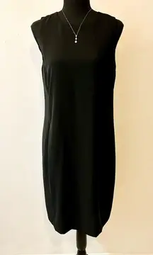 Vince Leather Trim Strapping Dress in Black Size 10