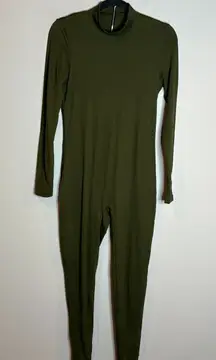 BumpSuit Womens Maternity The Gigi Jumpsuit Long Sleeve Olive Green