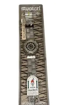 NEW Vintage 1996 Swatch Scuba 200 LOOMI Walk On SDK907 NIB Glows Lights Up NIB