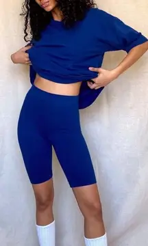 Free People Kim Lounge Set in Navy Blue